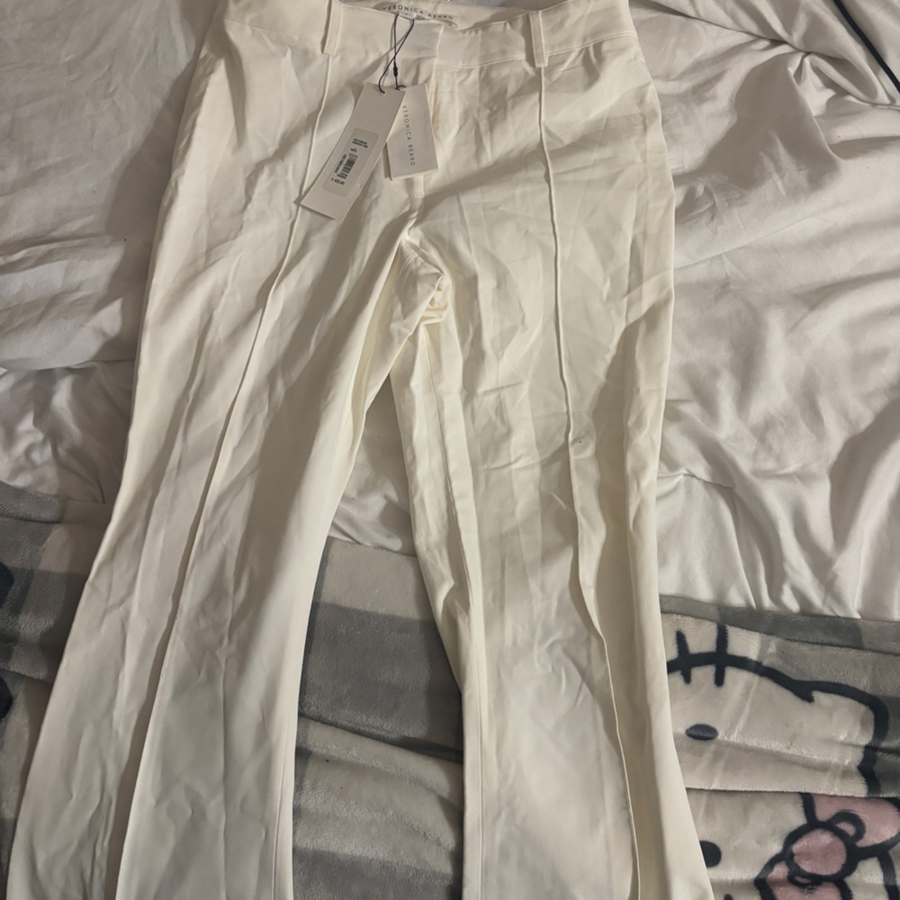 Veronica Beard Cream Trousers